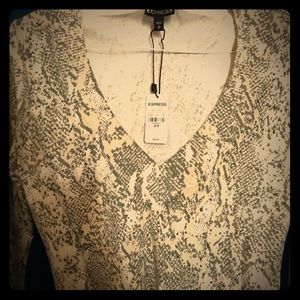 NWT Express Vneck Snake Pattern Sweater size M